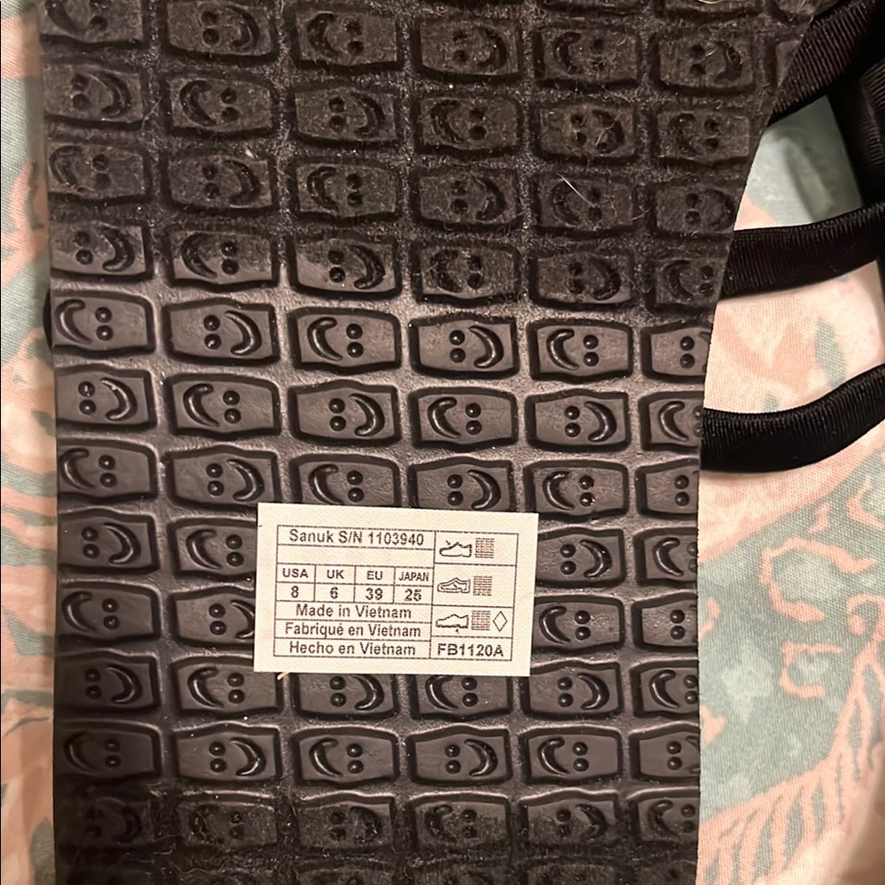 Sanuk Black Sandals with Woven Straps size 8 brand new! No tags. - Picture 3 of 3